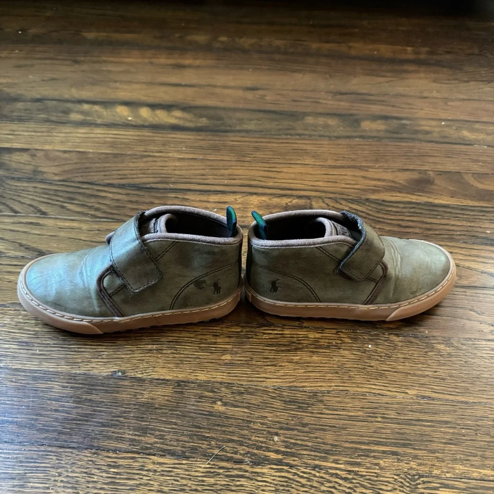 Polo Ralph Lauren army green brown boots toddler size 10 chett wyes - Picture 4 of 9